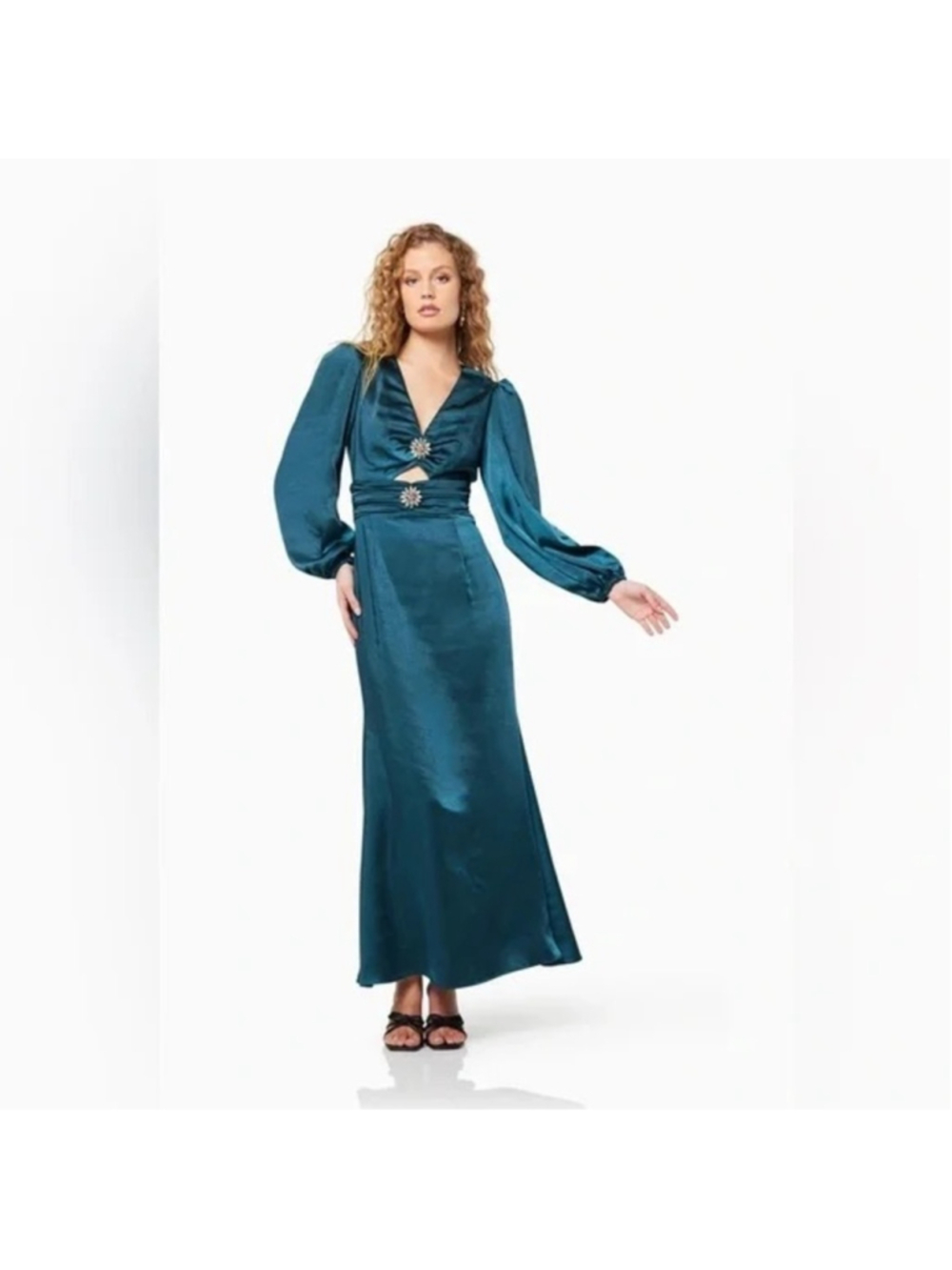 Elliatt Teal Long Sleeve Dress Sz small